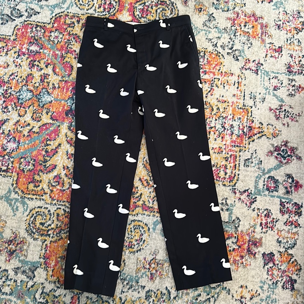 Thom Browne duck print pants. Size 2